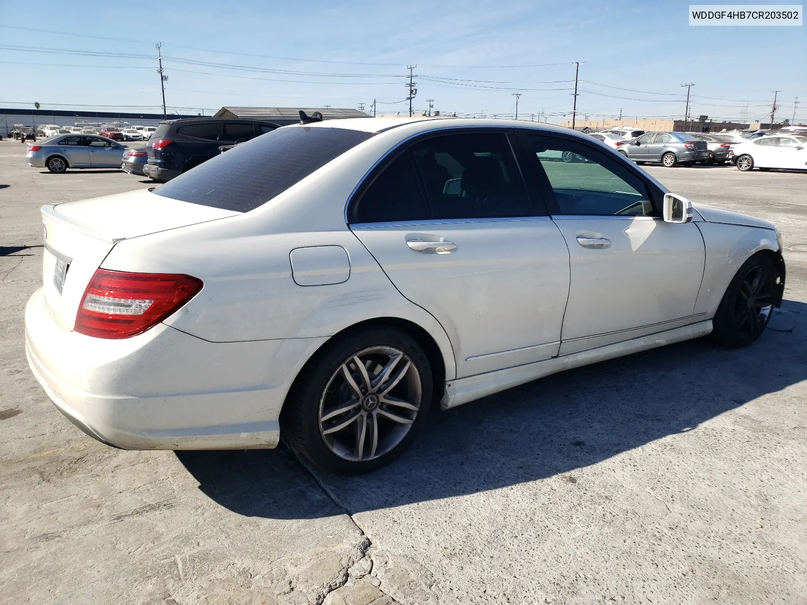 2012 Mercedes-Benz C 250 VIN: WDDGF4HB7CR203502 Lot: 76468753