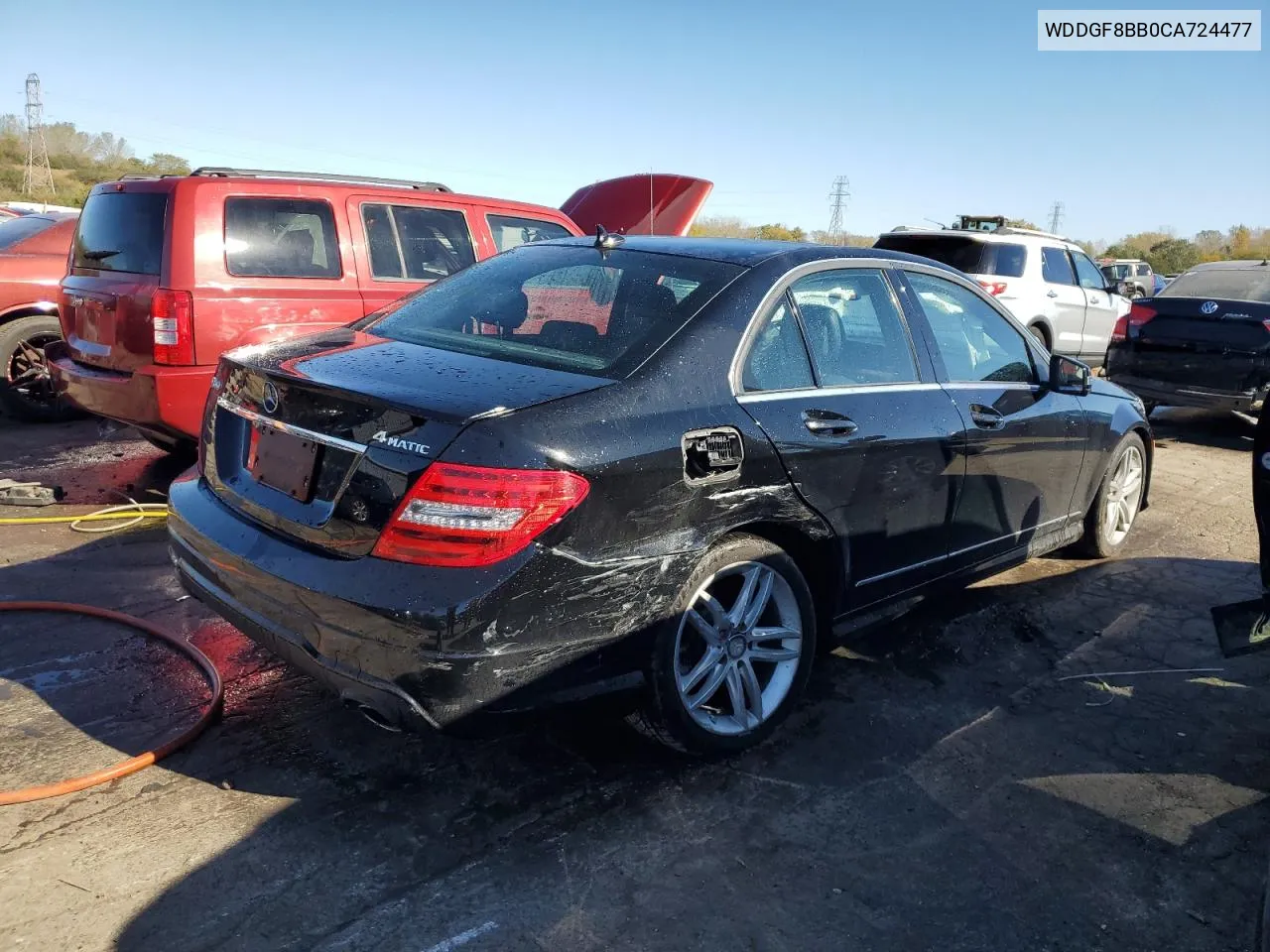 2012 Mercedes-Benz C 300 4Matic VIN: WDDGF8BB0CA724477 Lot: 76770004