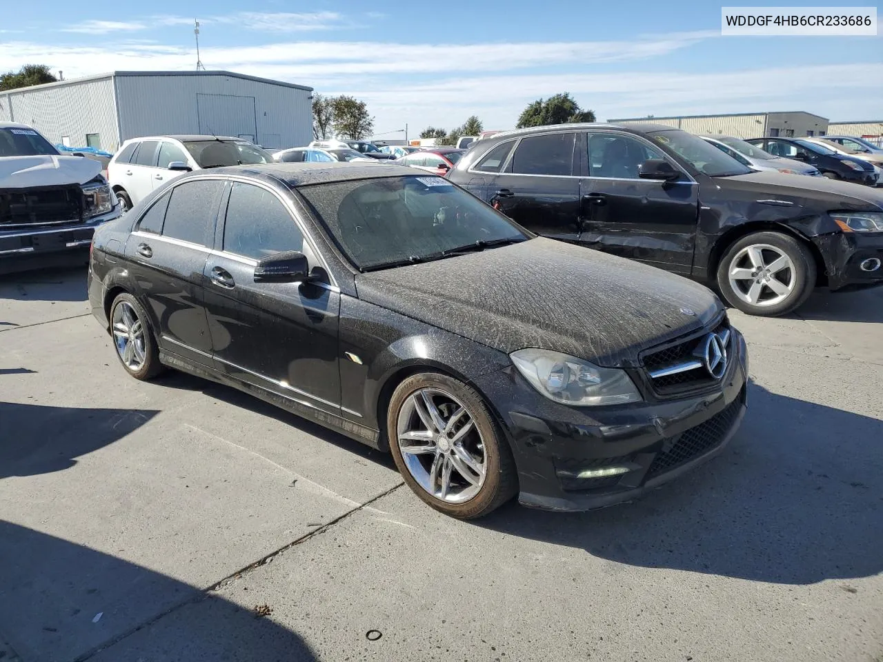 2012 Mercedes-Benz C 250 VIN: WDDGF4HB6CR233686 Lot: 78743474