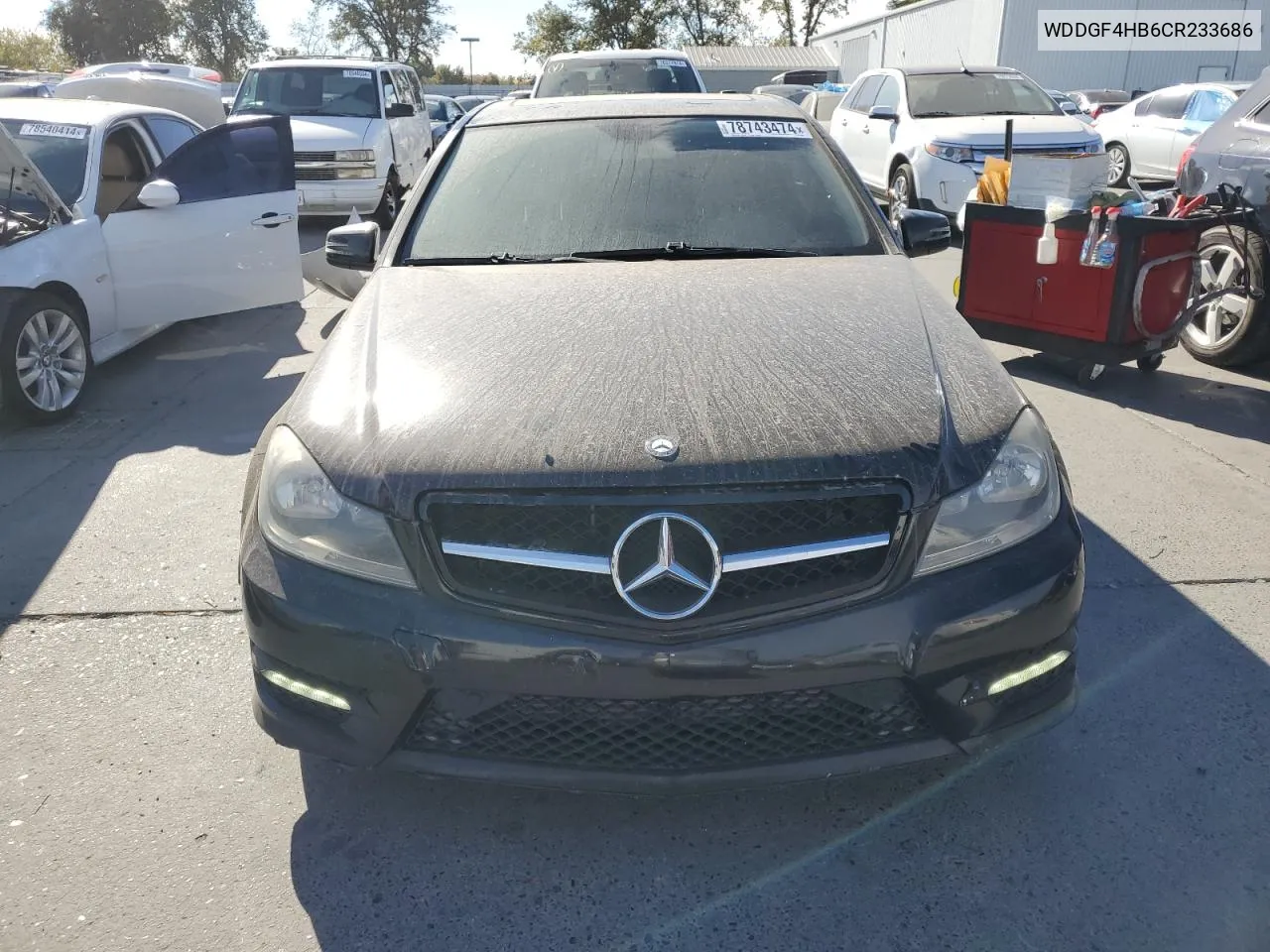 2012 Mercedes-Benz C 250 VIN: WDDGF4HB6CR233686 Lot: 78743474