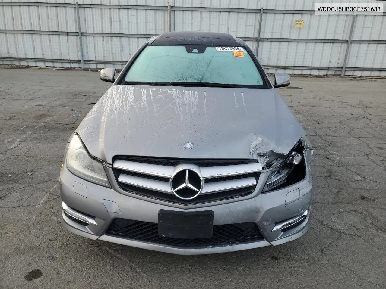 2012 Mercedes-Benz C 350 VIN: WDDGJ5HB3CF751633 Lot: 79073994