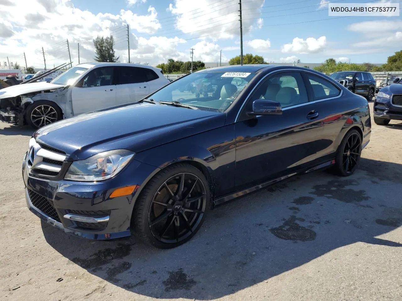 2012 Mercedes-Benz C 250 VIN: WDDGJ4HB1CF753777 Lot: 80261504