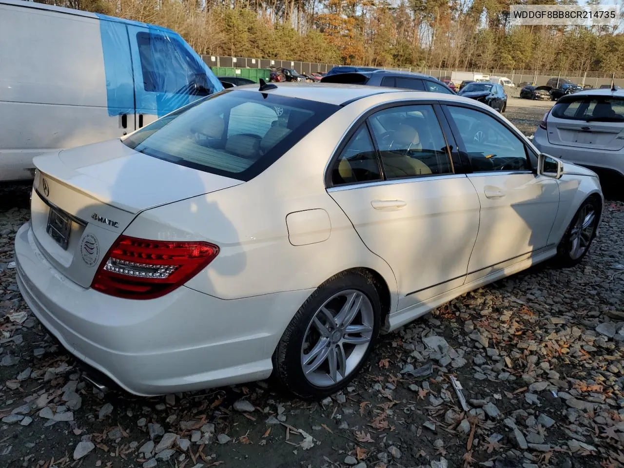 2012 Mercedes-Benz C 300 4Matic VIN: WDDGF8BB8CR214735 Lot: 80417454