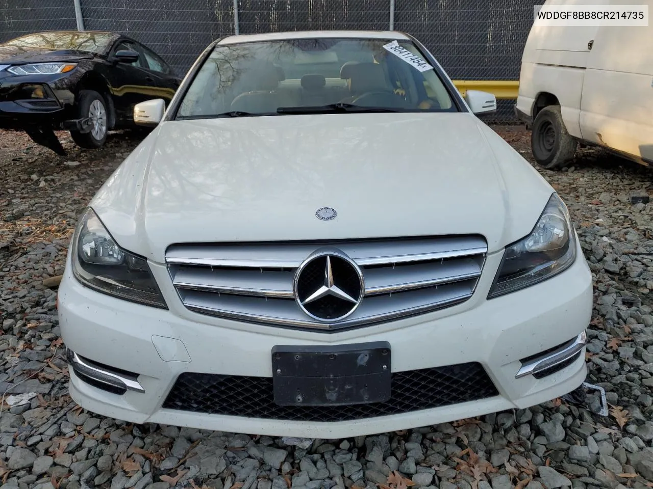 2012 Mercedes-Benz C 300 4Matic VIN: WDDGF8BB8CR214735 Lot: 80417454