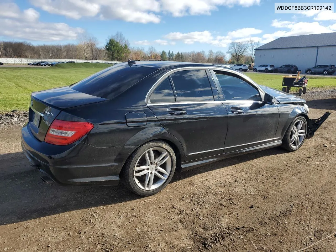 2012 Mercedes-Benz C 300 4Matic VIN: WDDGF8BB3CR199142 Lot: 80578264