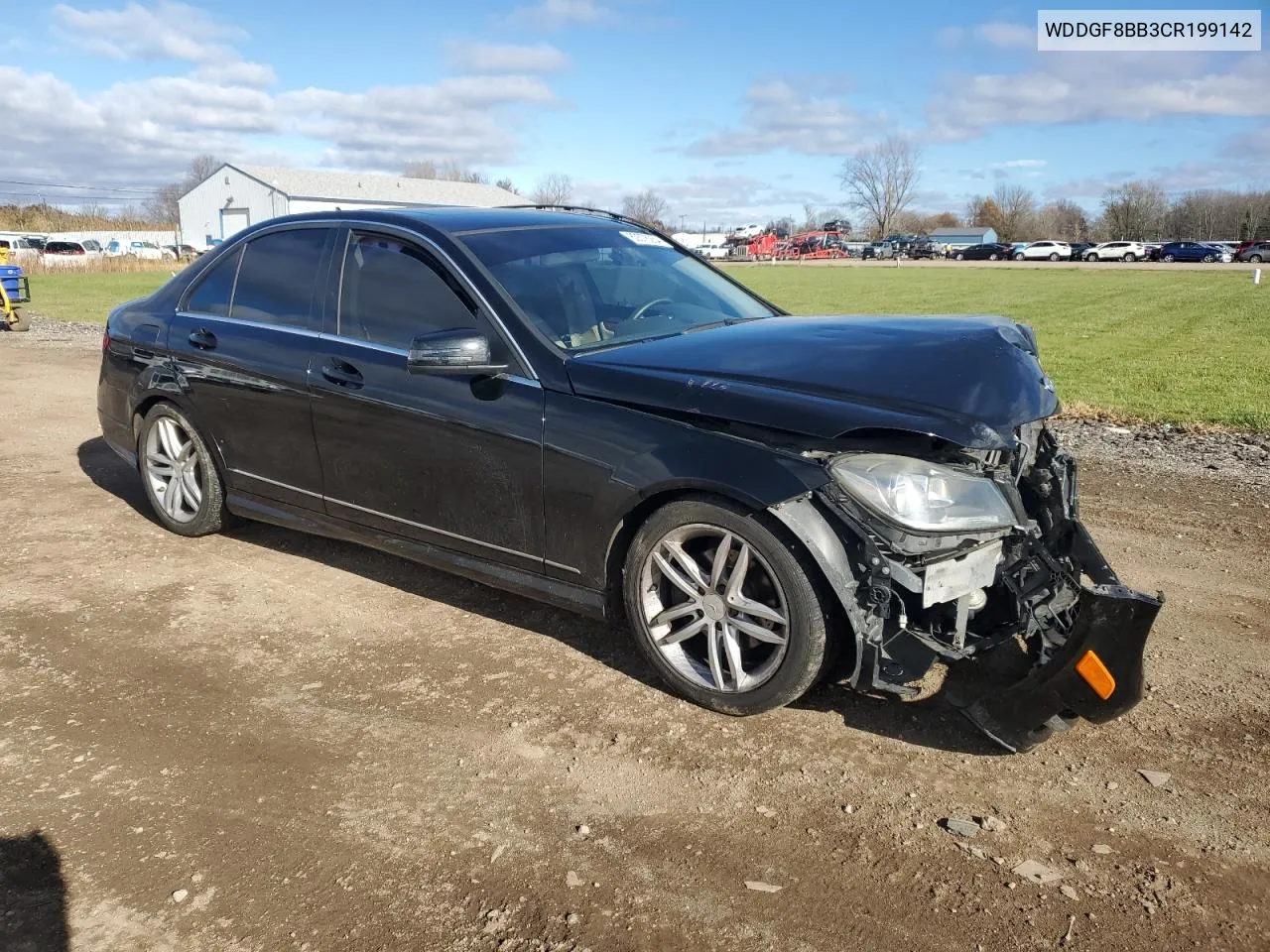 2012 Mercedes-Benz C 300 4Matic VIN: WDDGF8BB3CR199142 Lot: 80578264