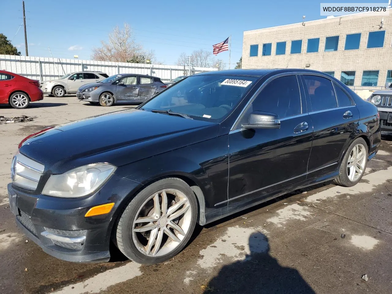 2012 Mercedes-Benz C 300 4Matic VIN: WDDGF8BB7CF918278 Lot: 80895164