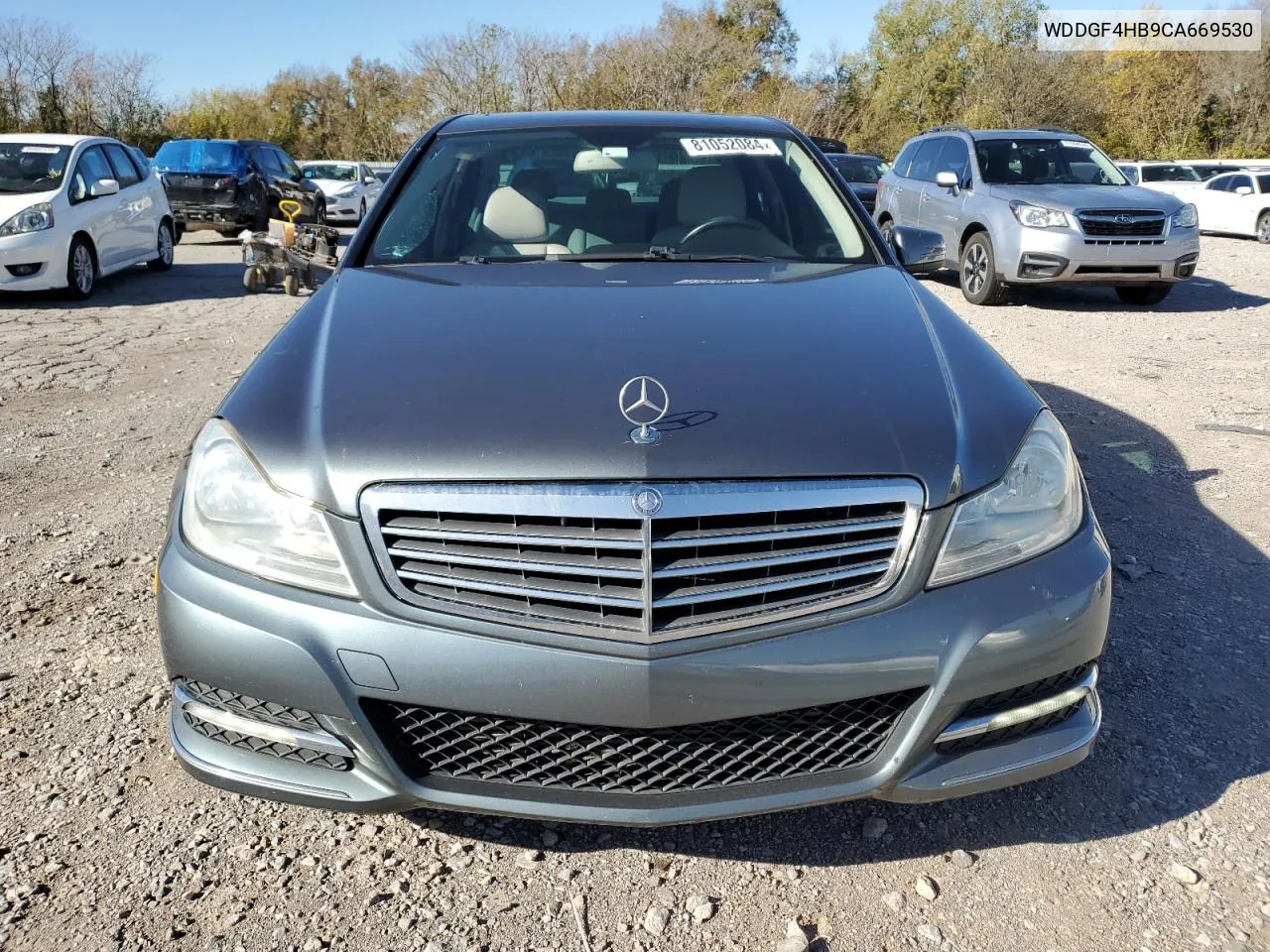 2012 Mercedes-Benz C 250 VIN: WDDGF4HB9CA669530 Lot: 81052084