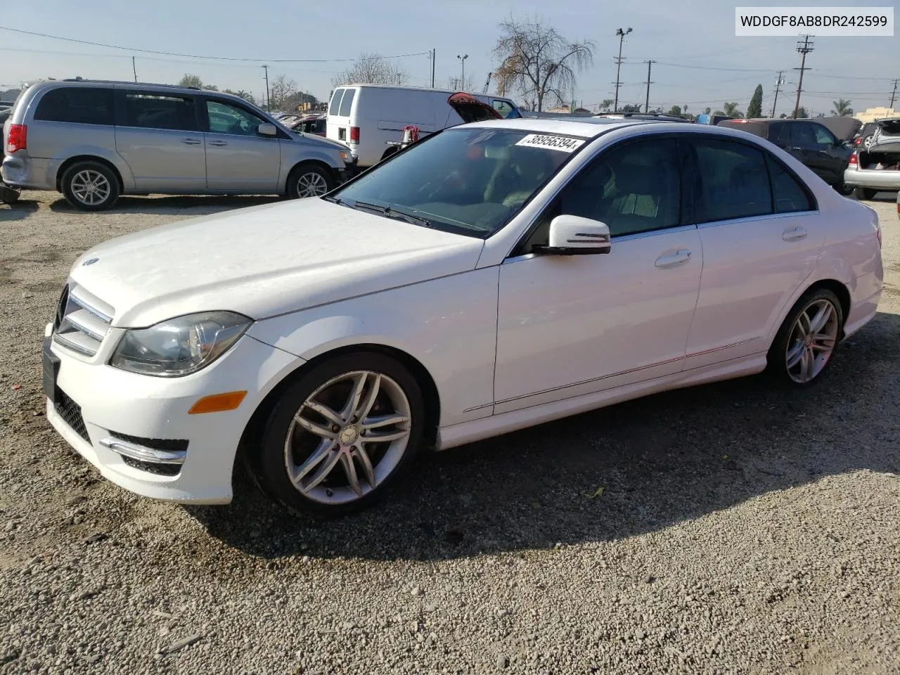 2013 Mercedes-Benz C 300 4Matic VIN: WDDGF8AB8DR242599 Lot: 38956394