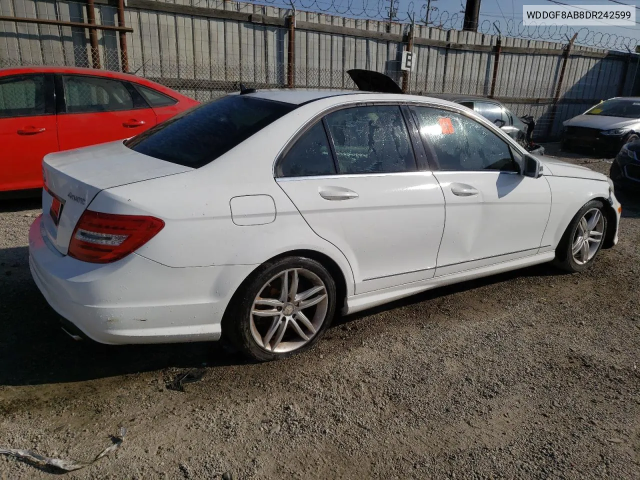 2013 Mercedes-Benz C 300 4Matic VIN: WDDGF8AB8DR242599 Lot: 38956394