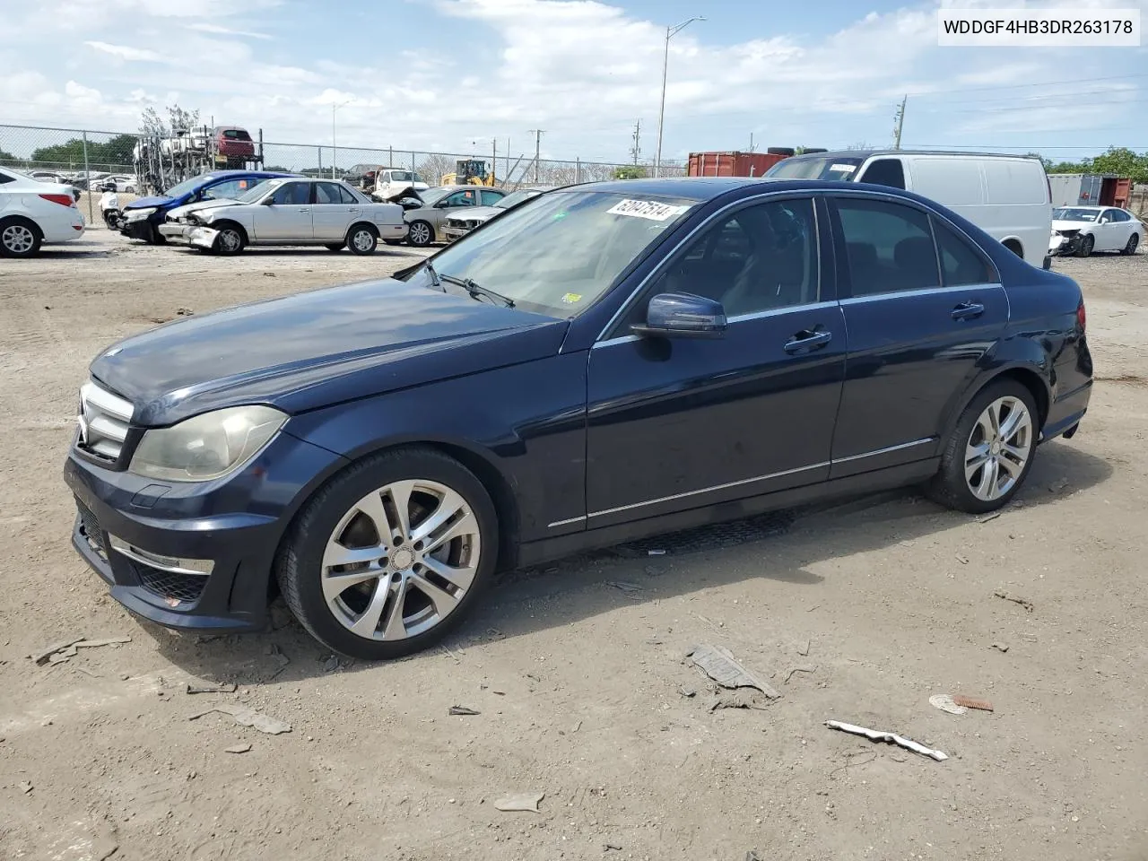 2013 Mercedes-Benz C 250 VIN: WDDGF4HB3DR263178 Lot: 62047514