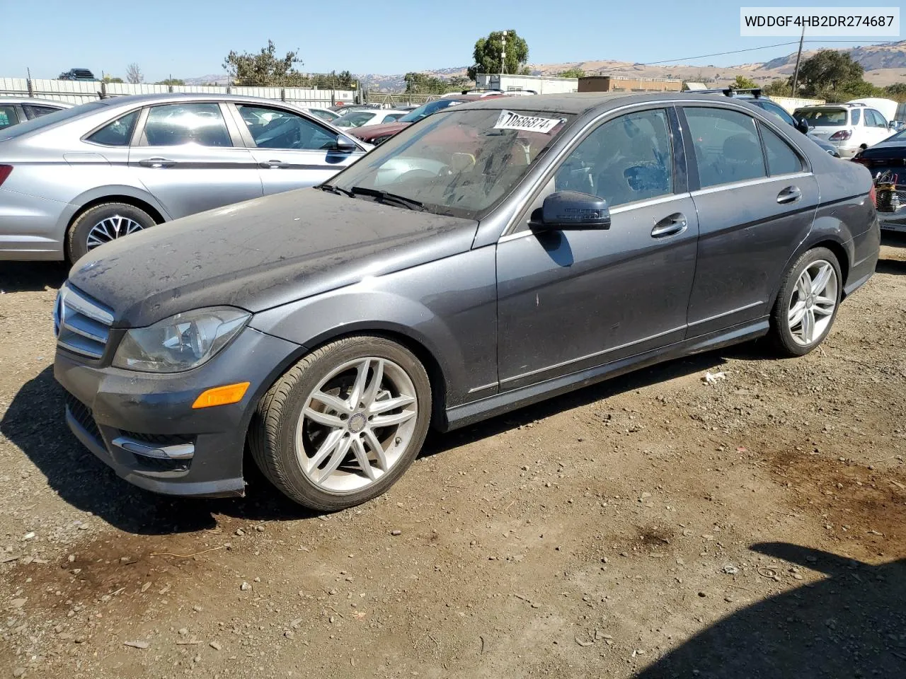 2013 Mercedes-Benz C 250 VIN: WDDGF4HB2DR274687 Lot: 70686874