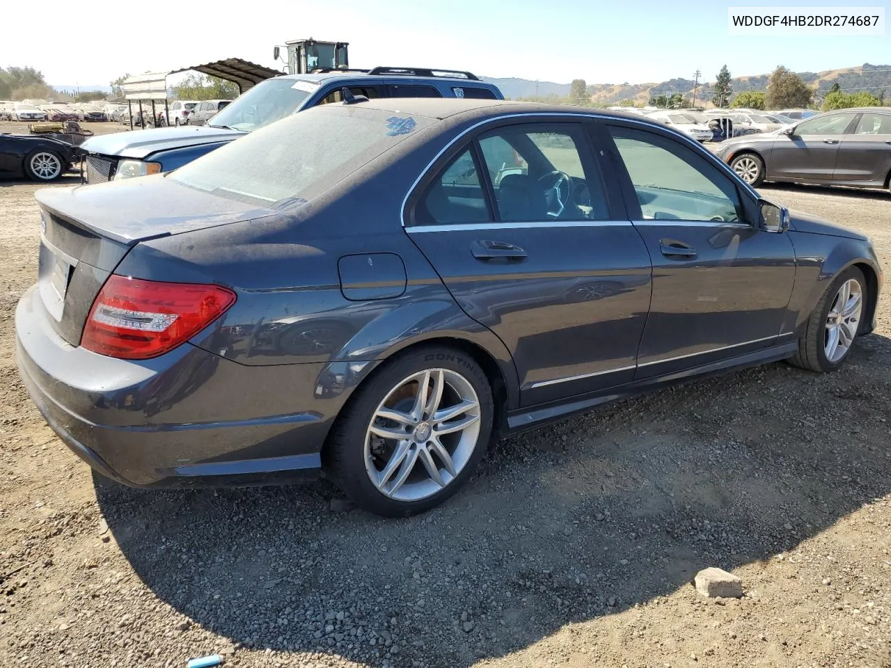 2013 Mercedes-Benz C 250 VIN: WDDGF4HB2DR274687 Lot: 70686874