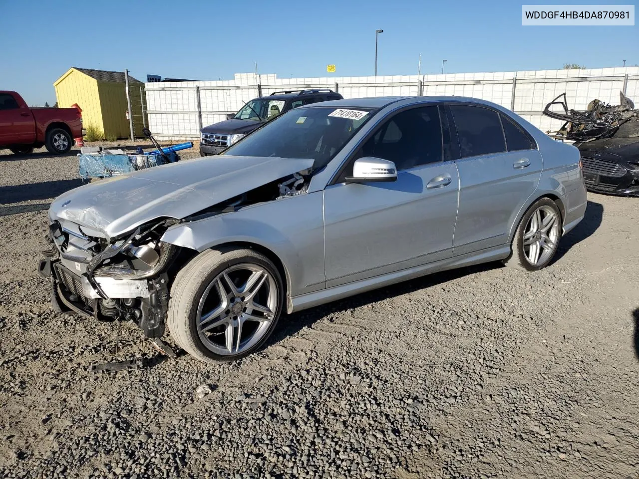 2013 Mercedes-Benz C 250 VIN: WDDGF4HB4DA870981 Lot: 71410164