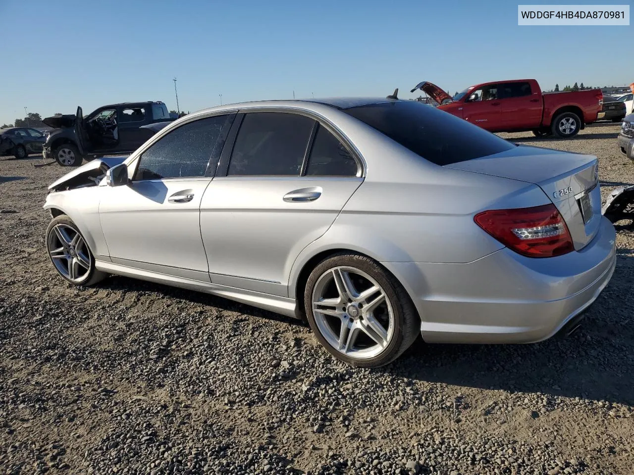 2013 Mercedes-Benz C 250 VIN: WDDGF4HB4DA870981 Lot: 71410164