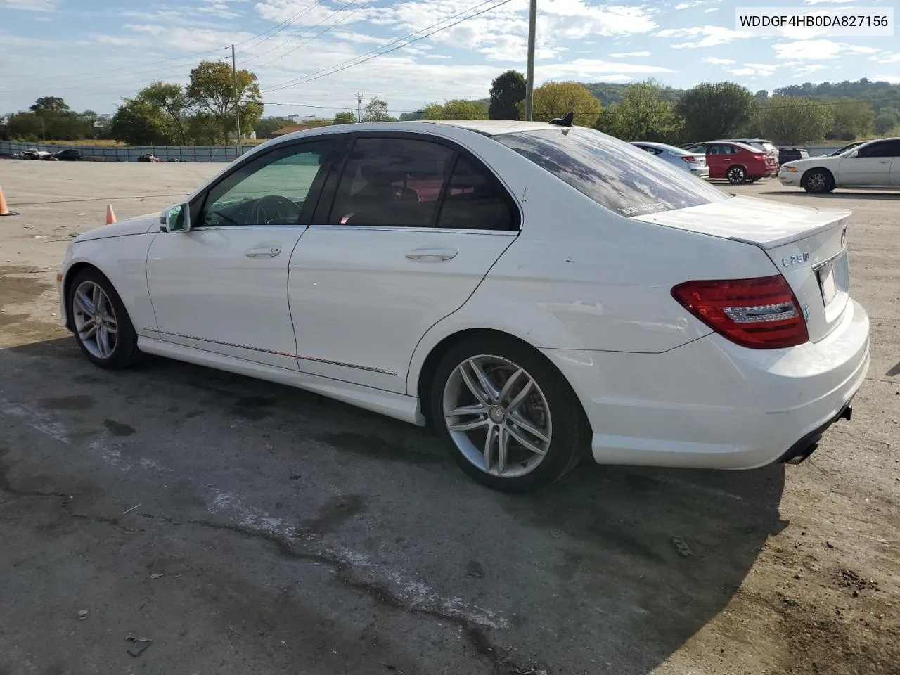 2013 Mercedes-Benz C 250 VIN: WDDGF4HB0DA827156 Lot: 71473904