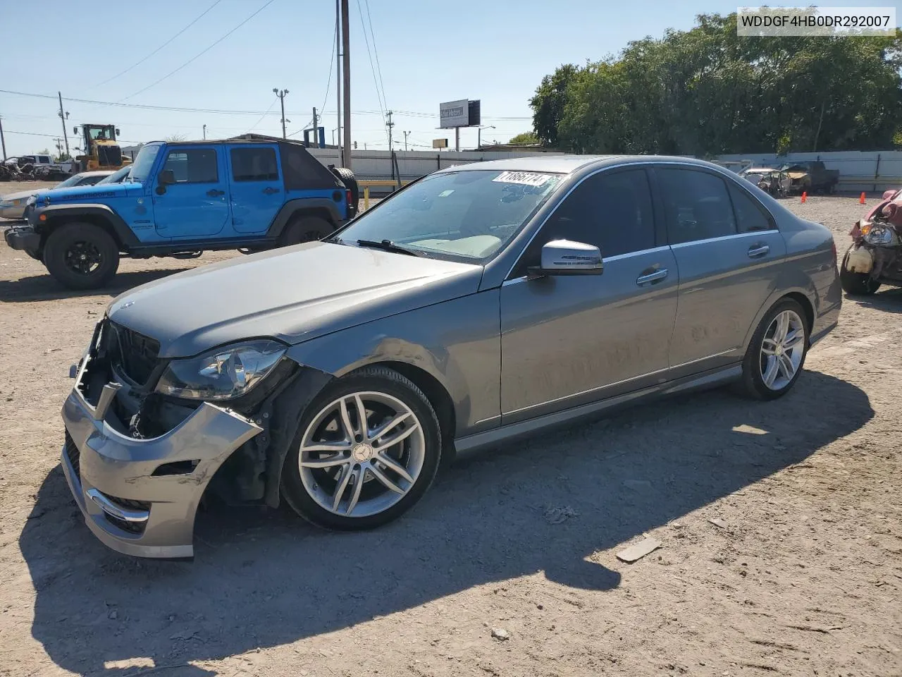 2013 Mercedes-Benz C 250 VIN: WDDGF4HB0DR292007 Lot: 71866774