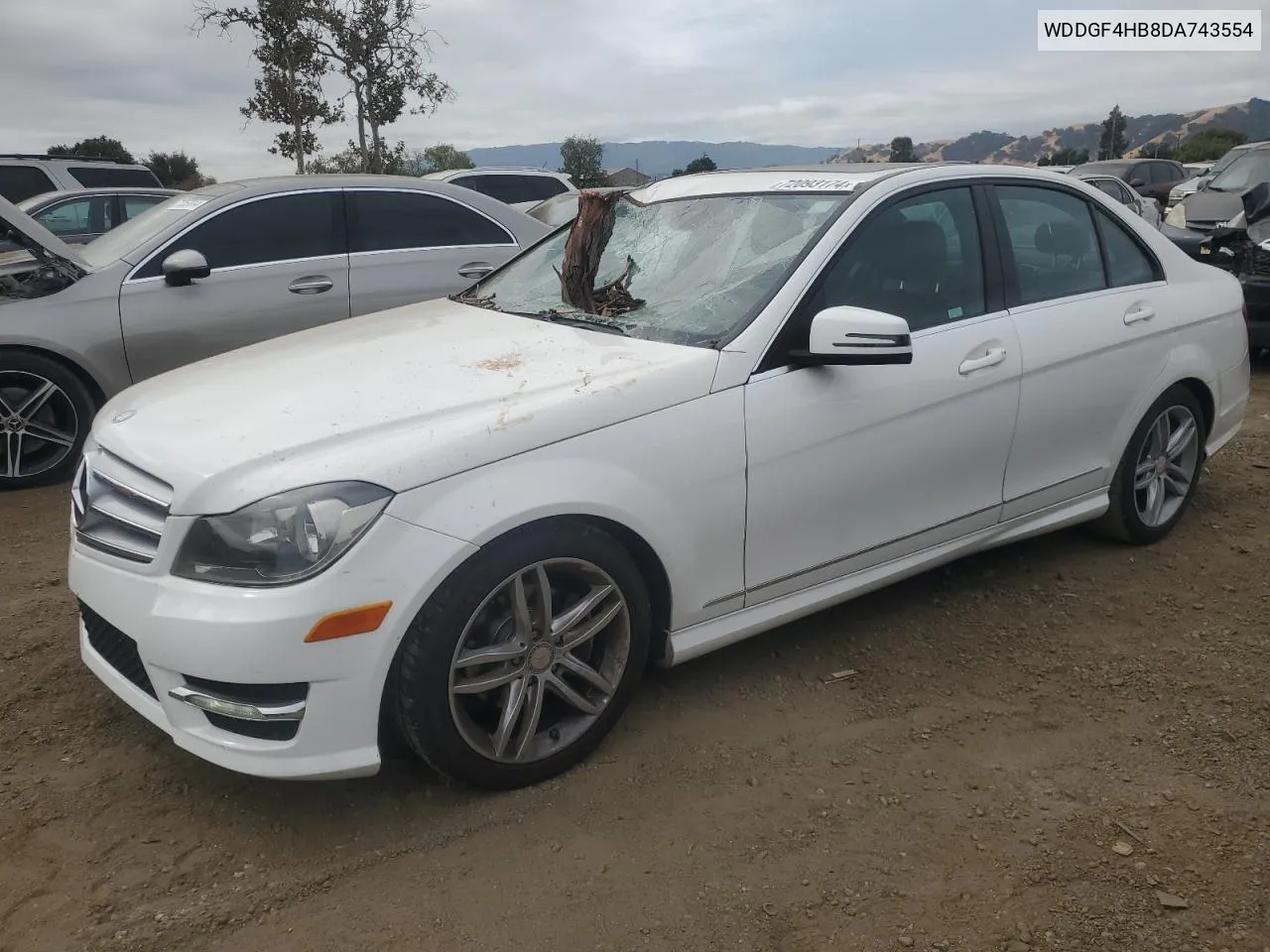 2013 Mercedes-Benz C 250 VIN: WDDGF4HB8DA743554 Lot: 72093174