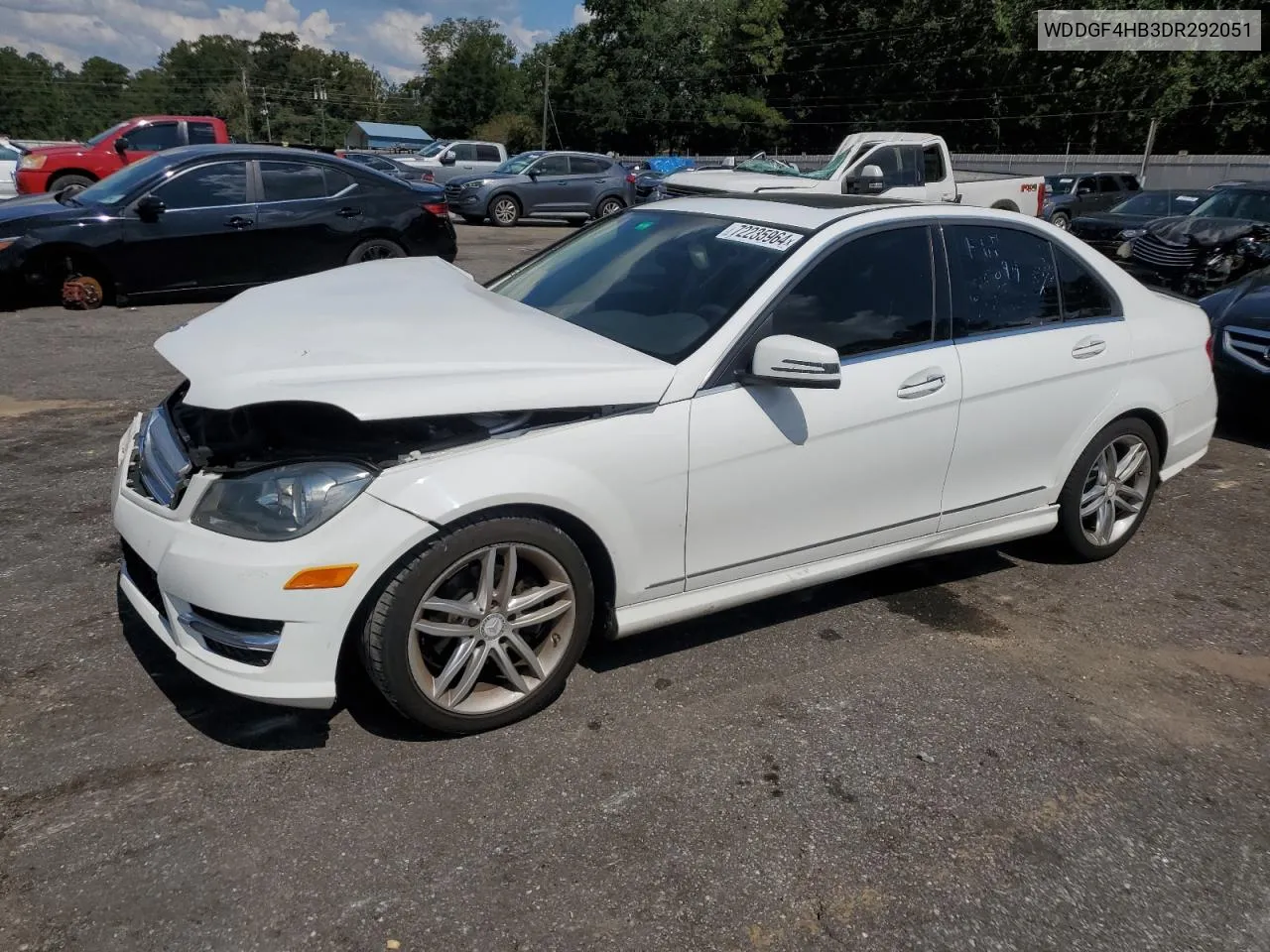 2013 Mercedes-Benz C 250 VIN: WDDGF4HB3DR292051 Lot: 72235964