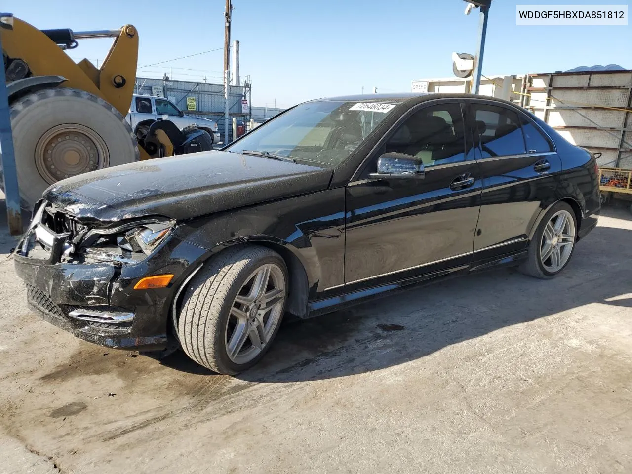 2013 Mercedes-Benz C 350 VIN: WDDGF5HBXDA851812 Lot: 72646034