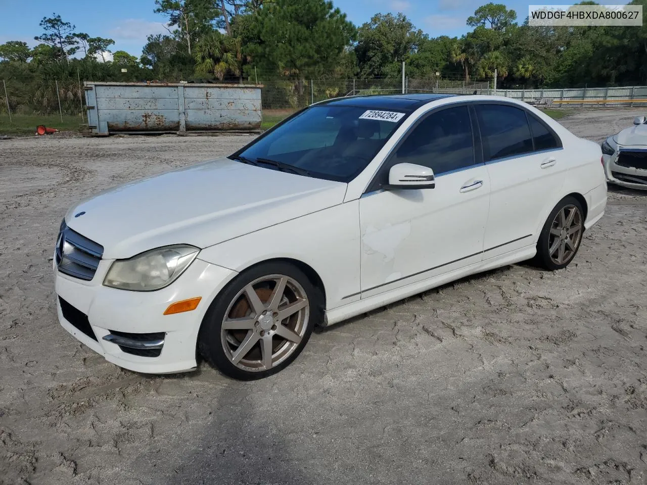 2013 Mercedes-Benz C 250 VIN: WDDGF4HBXDA800627 Lot: 72894284