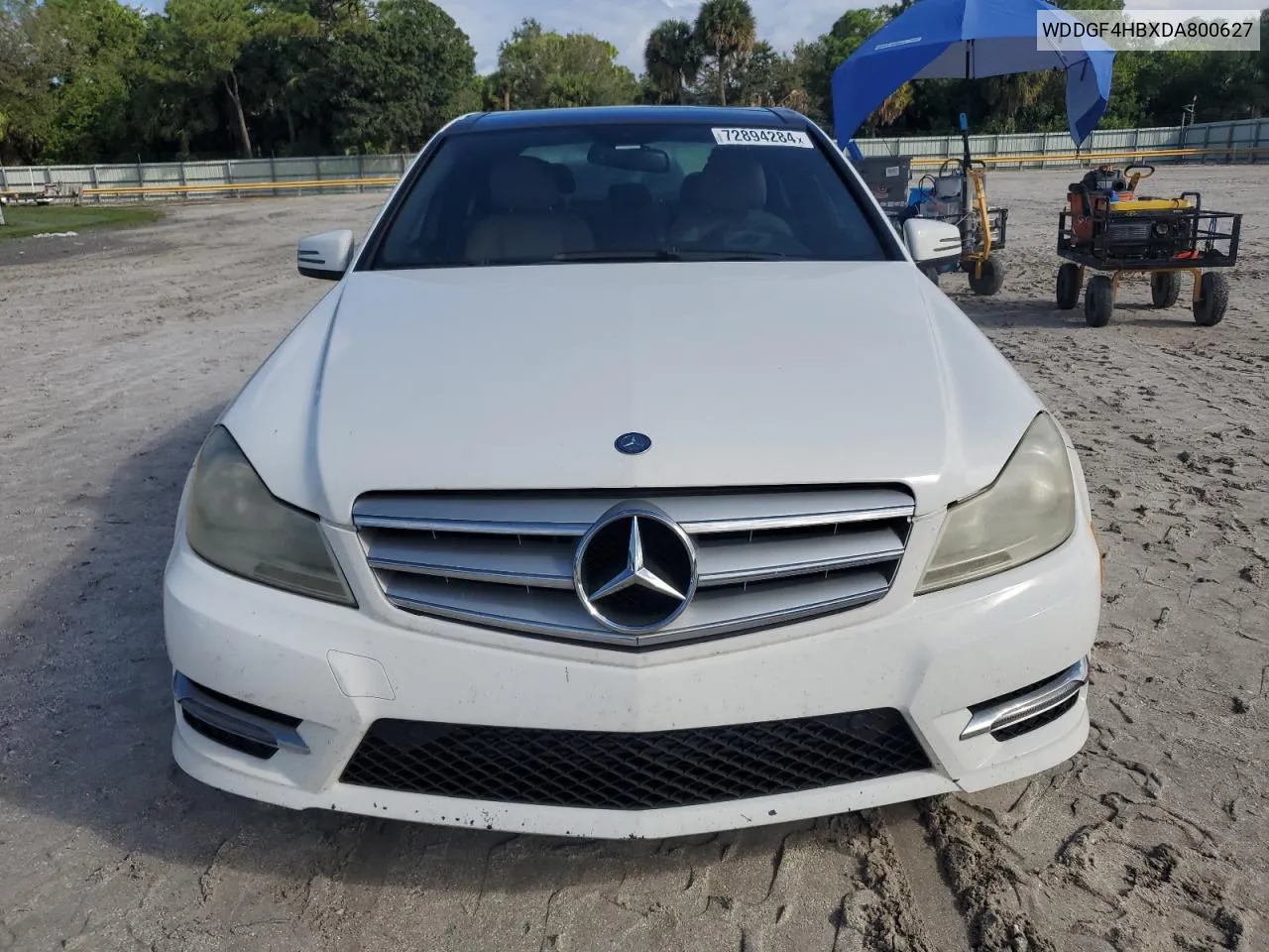 2013 Mercedes-Benz C 250 VIN: WDDGF4HBXDA800627 Lot: 72894284