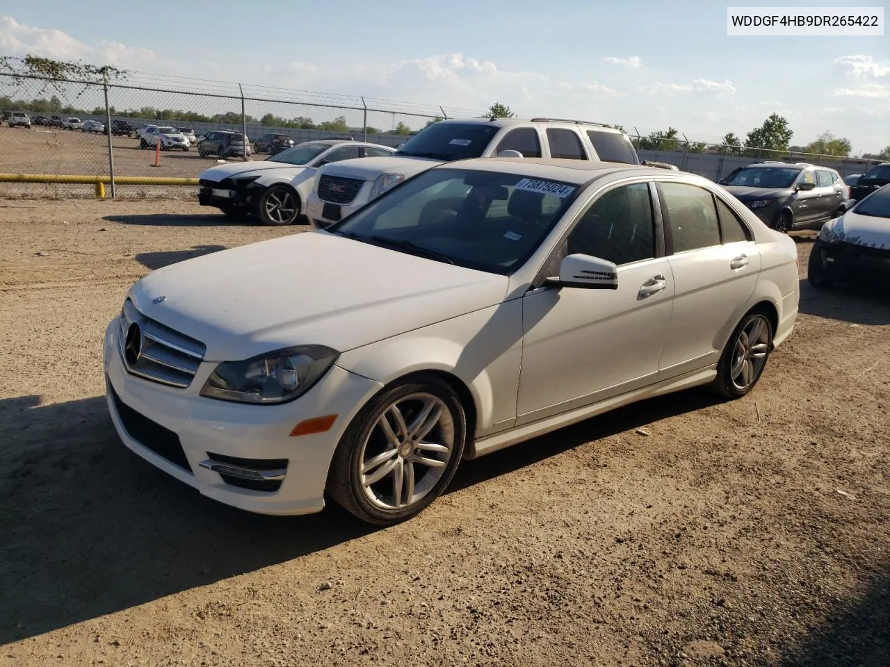 2013 Mercedes-Benz C 250 VIN: WDDGF4HB9DR265422 Lot: 73875024