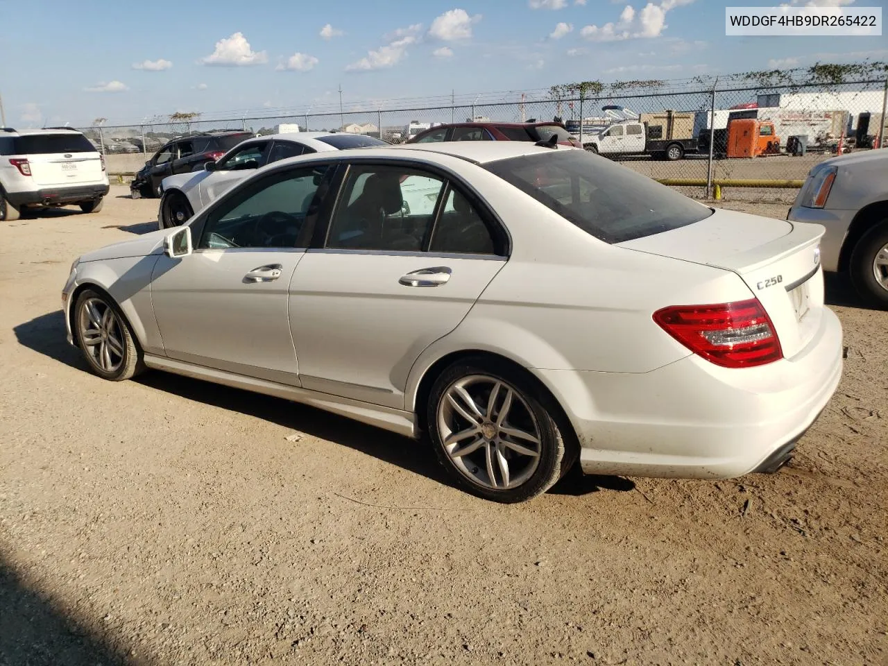 2013 Mercedes-Benz C 250 VIN: WDDGF4HB9DR265422 Lot: 73875024