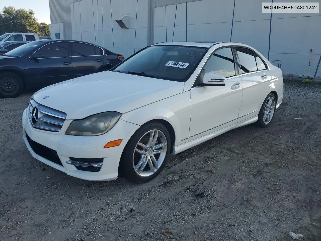 2013 Mercedes-Benz C 250 VIN: WDDGF4HB6DA801242 Lot: 74060744