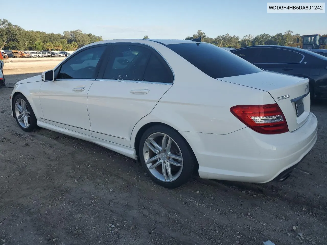 2013 Mercedes-Benz C 250 VIN: WDDGF4HB6DA801242 Lot: 74060744