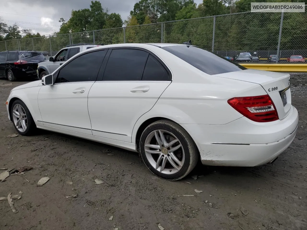 2013 Mercedes-Benz C 300 4Matic VIN: WDDGF8AB3DR249086 Lot: 74547214