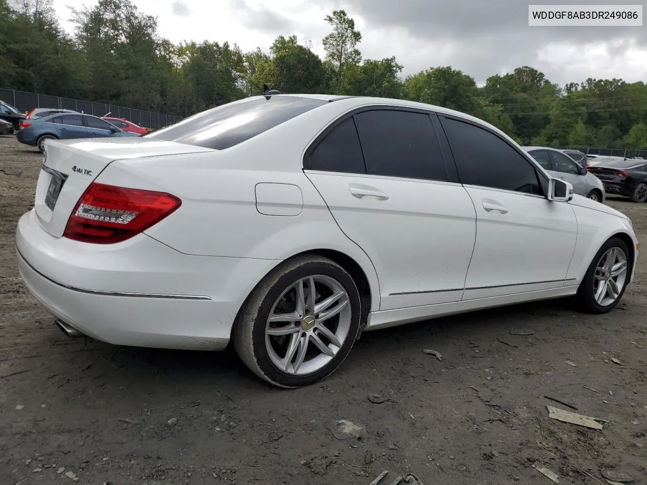 2013 Mercedes-Benz C 300 4Matic VIN: WDDGF8AB3DR249086 Lot: 74547214