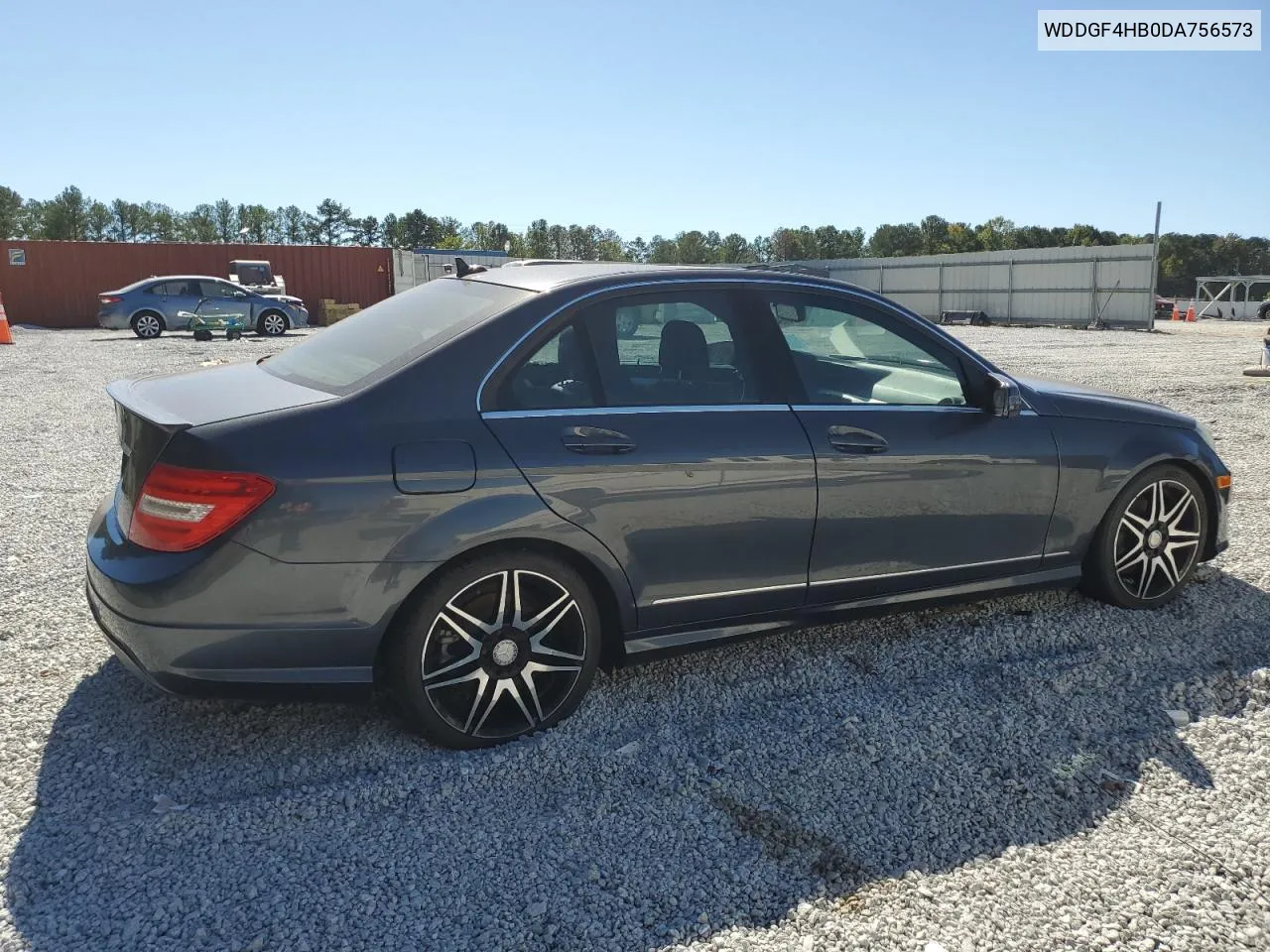 2013 Mercedes-Benz C 250 VIN: WDDGF4HB0DA756573 Lot: 75688694