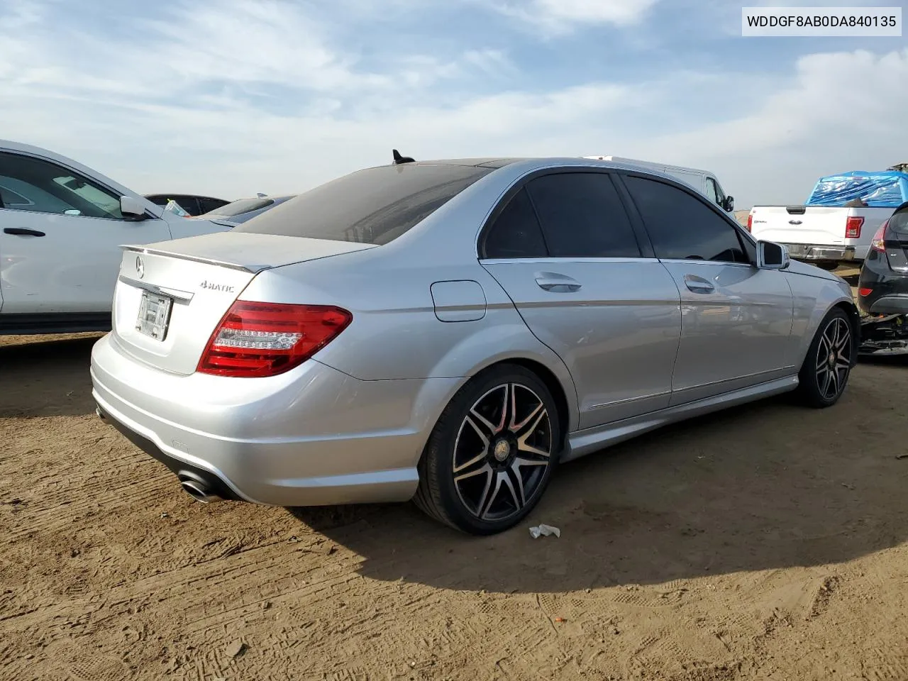 2013 Mercedes-Benz C 300 4Matic VIN: WDDGF8AB0DA840135 Lot: 75710844