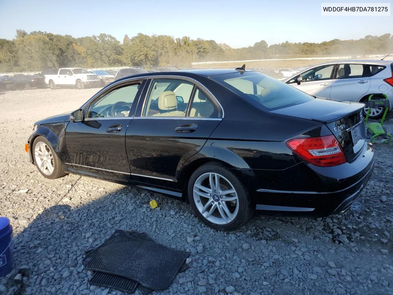 2013 Mercedes-Benz C 250 VIN: WDDGF4HB7DA781275 Lot: 77343094