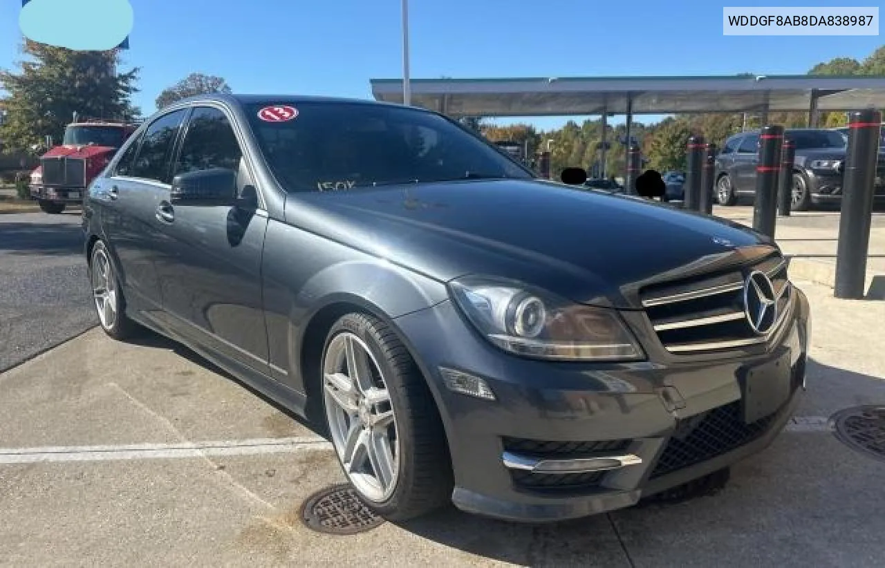 2013 Mercedes-Benz C 300 4Matic VIN: WDDGF8AB8DA838987 Lot: 77355514