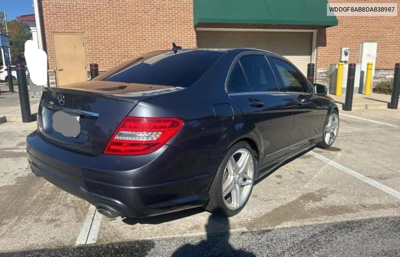 2013 Mercedes-Benz C 300 4Matic VIN: WDDGF8AB8DA838987 Lot: 77355514