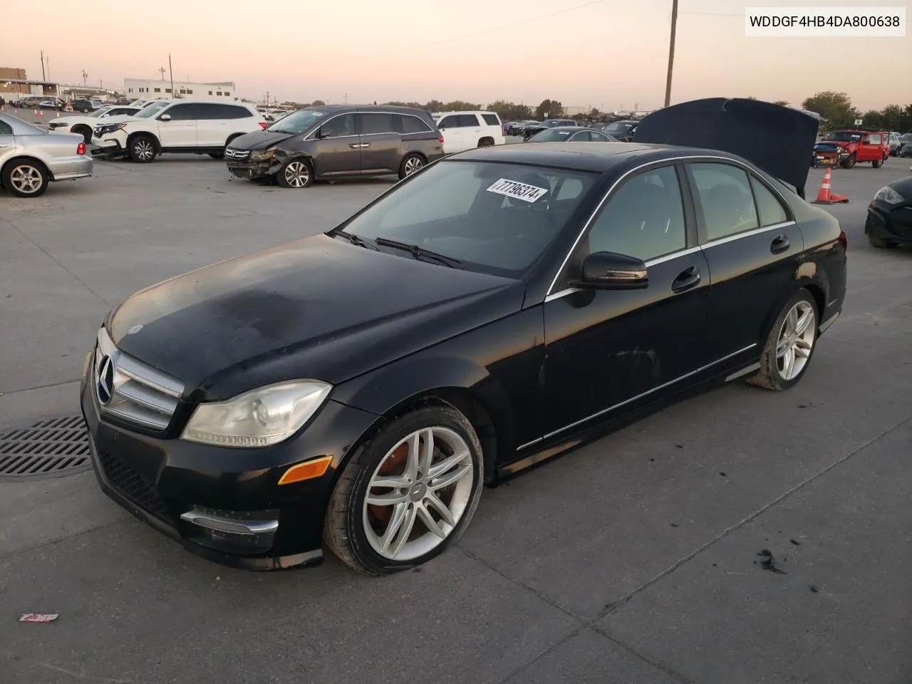 2013 Mercedes-Benz C 250 VIN: WDDGF4HB4DA800638 Lot: 77796374