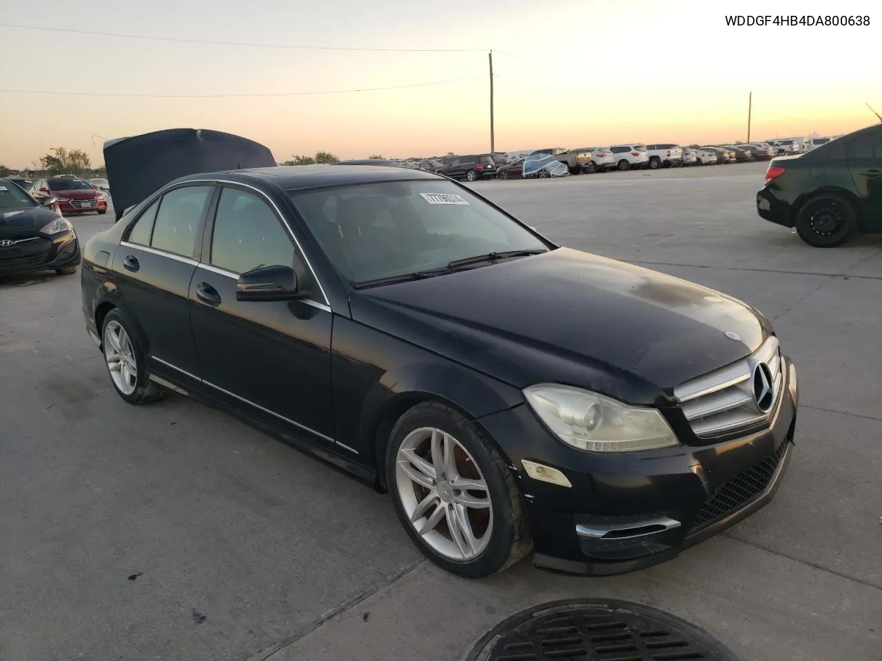 2013 Mercedes-Benz C 250 VIN: WDDGF4HB4DA800638 Lot: 77796374