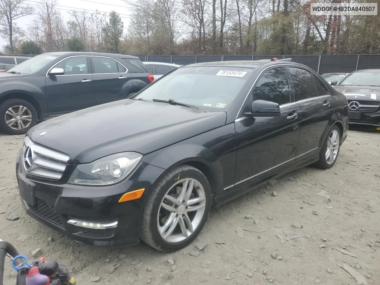 2013 Mercedes-Benz C 250 VIN: WDDGF4HB2DA840507 Lot: 78153474