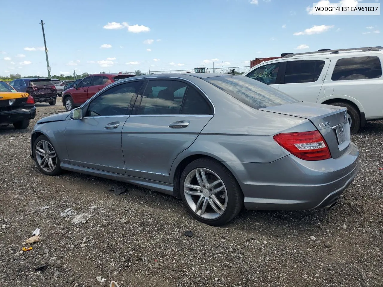 2014 Mercedes-Benz C 250 VIN: WDDGF4HB1EA961837 Lot: 55860844