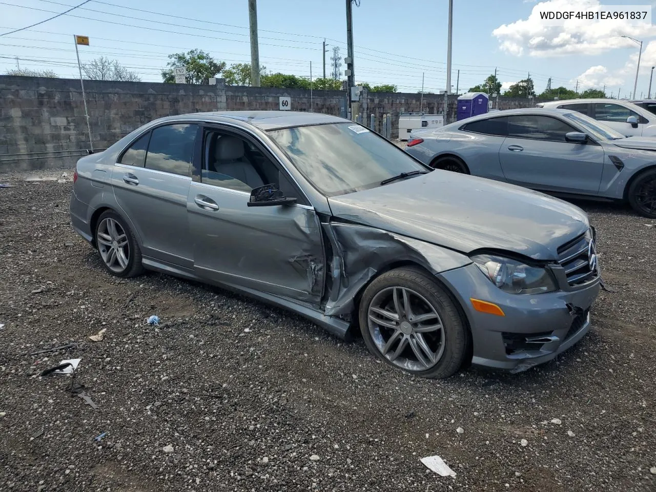 2014 Mercedes-Benz C 250 VIN: WDDGF4HB1EA961837 Lot: 55860844