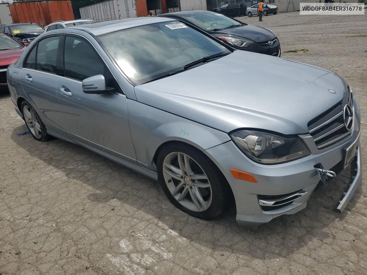 2014 Mercedes-Benz C 300 4Matic VIN: WDDGF8AB4ER316778 Lot: 55889294