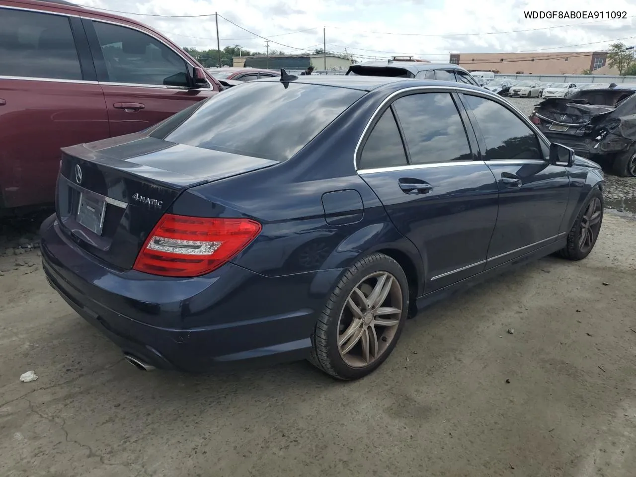 2014 Mercedes-Benz C 300 4Matic VIN: WDDGF8AB0EA911092 Lot: 62427624