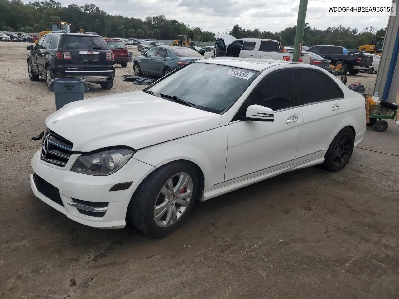 2014 Mercedes-Benz C 250 VIN: WDDGF4HB2EA955156 Lot: 71036094