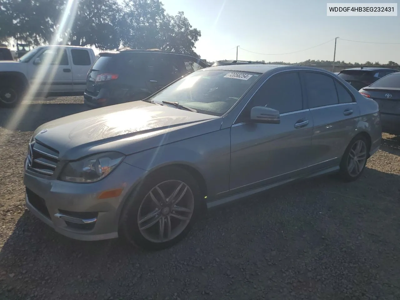 2014 Mercedes-Benz C 250 VIN: WDDGF4HB3EG232431 Lot: 72058254