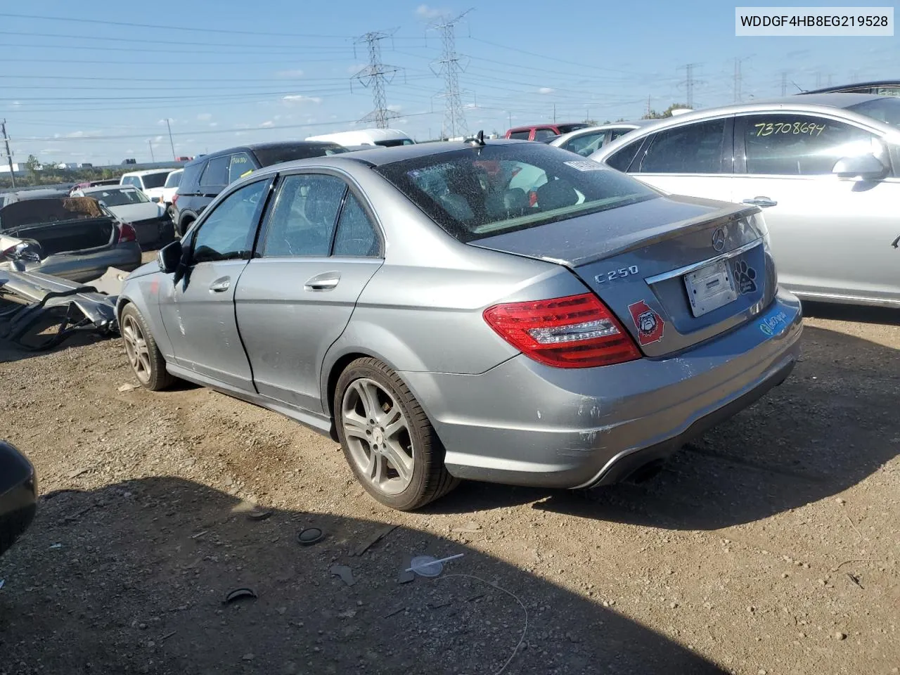 2014 Mercedes-Benz C 250 VIN: WDDGF4HB8EG219528 Lot: 74135474