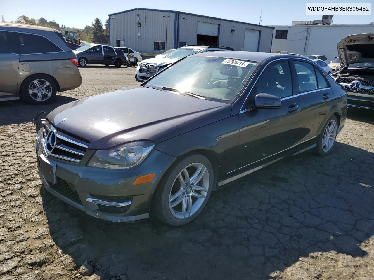 2014 Mercedes-Benz C 250 VIN: WDDGF4HB3ER306452 Lot: 75000414