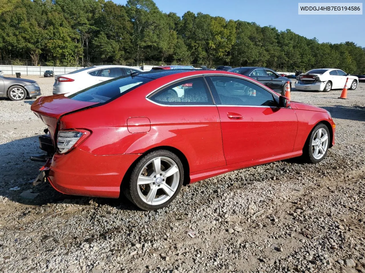 2014 Mercedes-Benz C 250 VIN: WDDGJ4HB7EG194586 Lot: 75678274