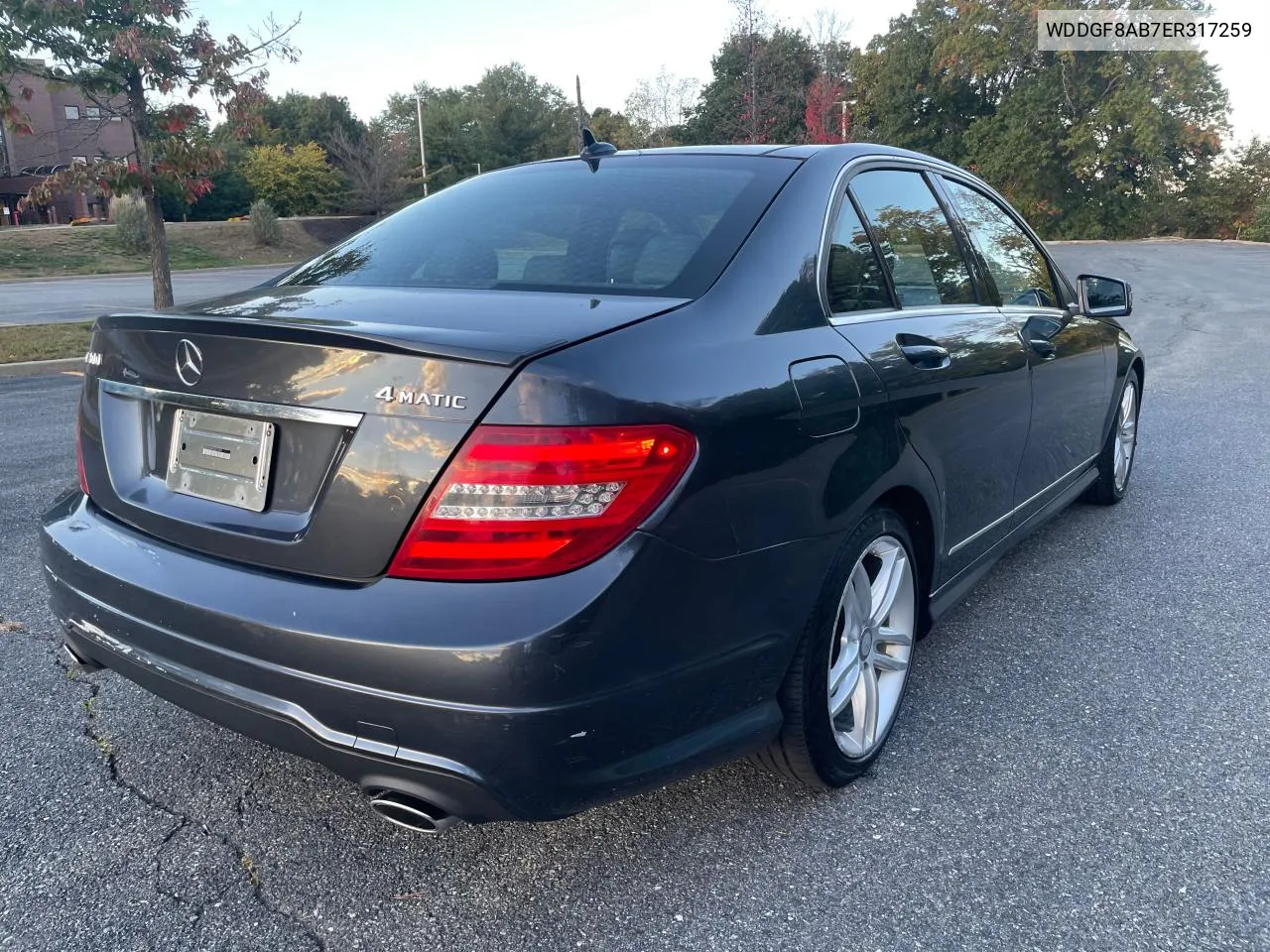 2014 Mercedes-Benz C 300 4Matic VIN: WDDGF8AB7ER317259 Lot: 75761384